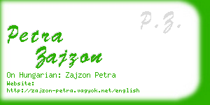 petra zajzon business card